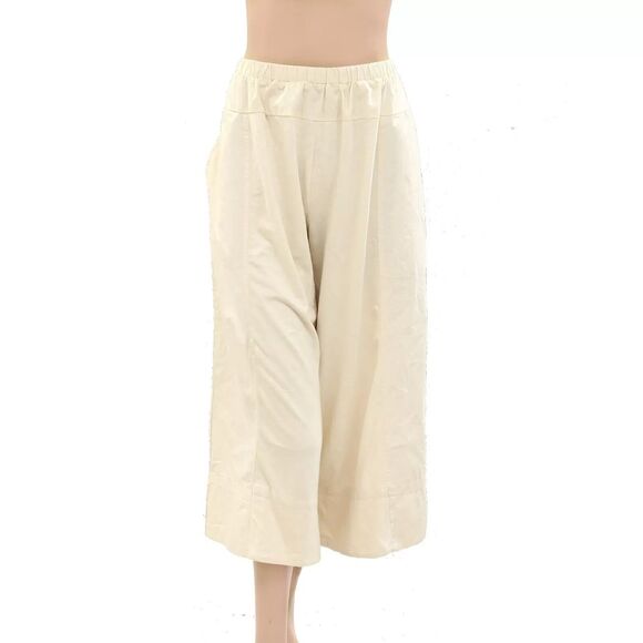 Daily Practice by Anthropologie Take Heart Capri Pants Wide Leg Pearl M 280805 - Picture 8 of 11
